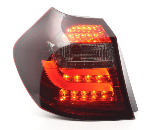 FK Set BMW 1 series E87 / E81 3/5 dr 07-11 SMOKED RED LED LIGHTBAR REAR LIGHTS