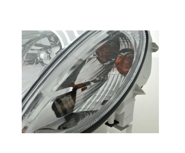 FK LED DRL Angel Eye Projector Headlight Mercedes SLK R170 96-02 Chrome AMG 170