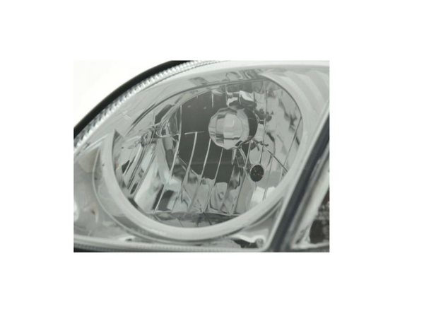 FK LED DRL Angel Eye Projector Headlight Mercedes SLK R170 96-02 Chrome AMG 170