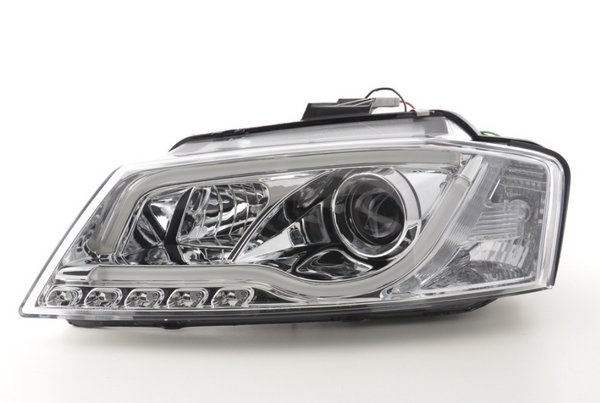 FK Set LED DRL Headlights Halo Projector Audi A3 8P 8PA 08-12 Chrome S3