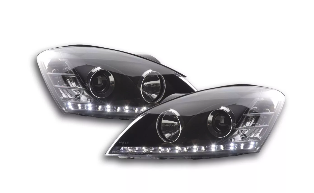 FK Set Headlights LED Projector DRL Kia ceed Cee'd 5dr ED 06-09 black ed LHD