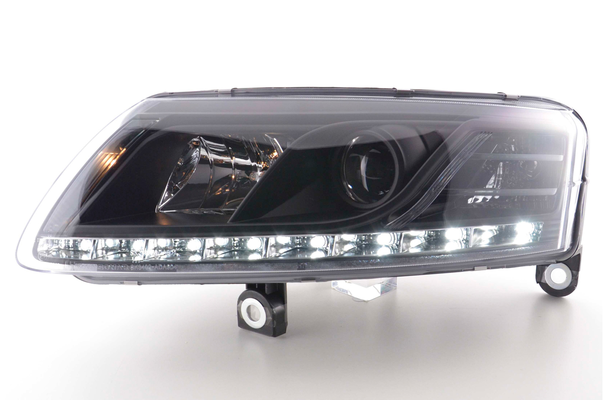 FK LED Headlights LED DRL Projector Audi A6 type C6 4F 04-08 black S6 S-Line LHD