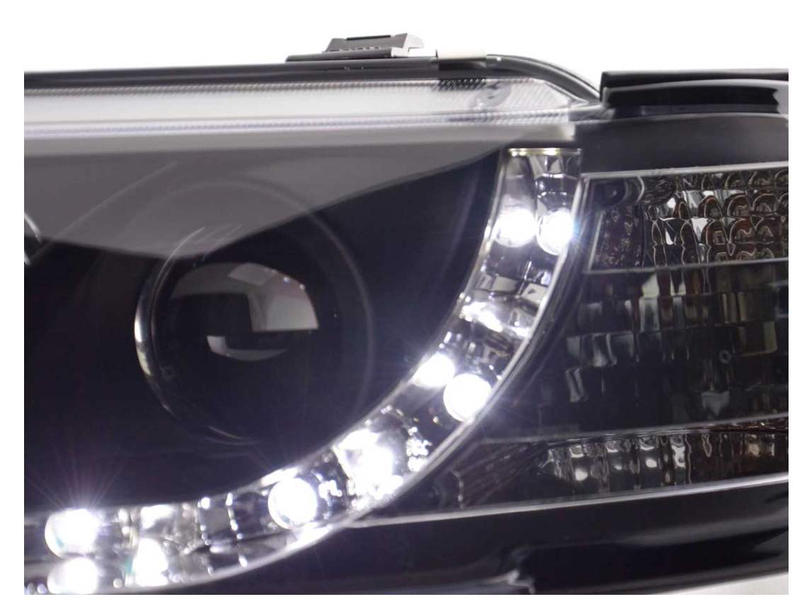 FK Pair LED DRL Lightbar Headlights Audi A3 8L 96-00 black edition S3 S-Line LHD