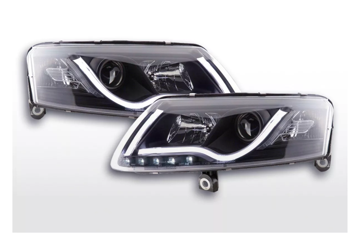 FK LED-Scheinwerfer LED DRL Projektor Audi A6 Typ C6 4F 04-08 Black Edition LHD