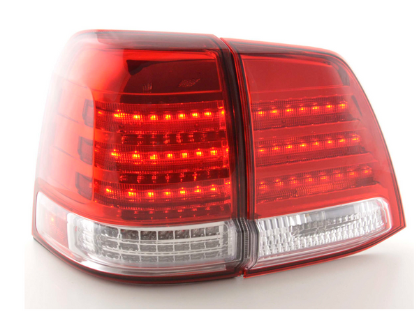 FK Paar LED-Heckleuchten, Lichtbalken, Toyota Land Cruiser Typ FJ200 07–08, Chrom, LHD Landcruiser