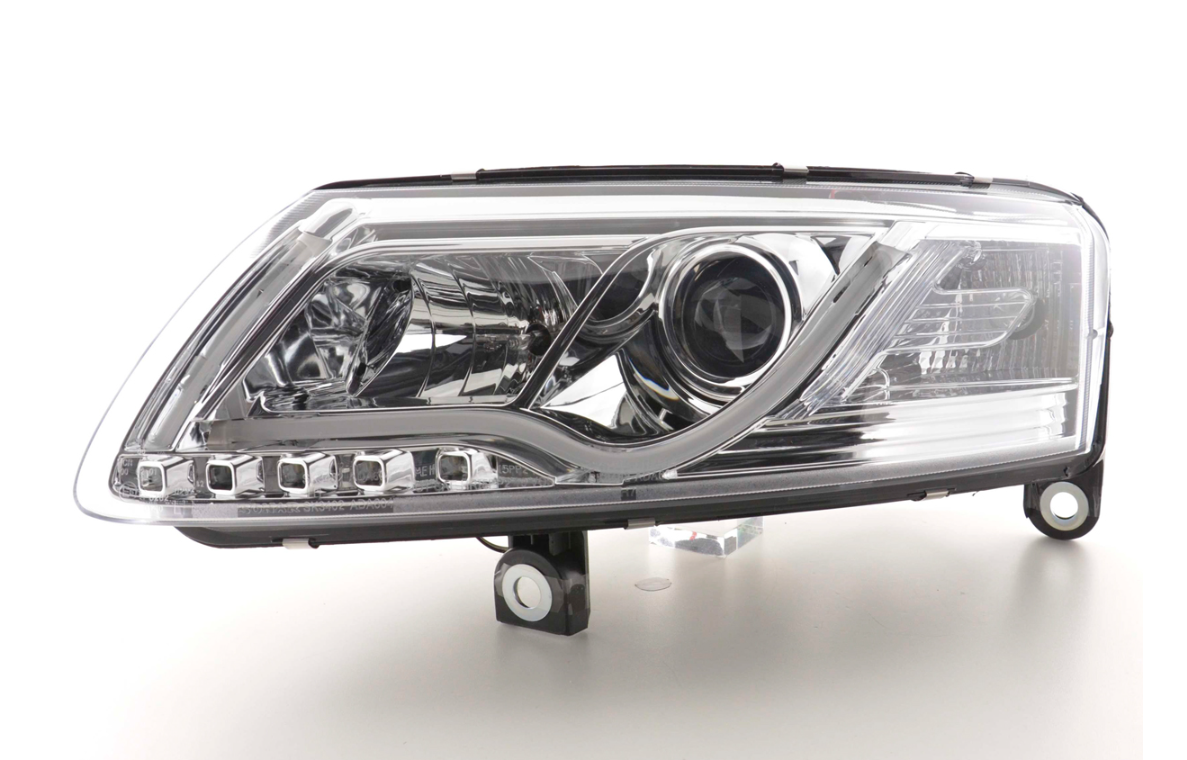 FK LED-Scheinwerfer LED Lightbar DRL Audi A6 Typ C6 4F 04-08 Chrom S6 S-Line LHD