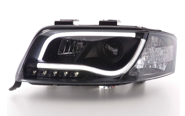 FK LED-Scheinwerfer LED DRL Halo-Projektor Audi A6 C5 4B 01-04 schwarz S6 LHD