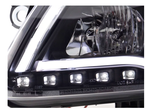 FK LED-Scheinwerfer LED DRL Projektor Audi A6 C6 4F 04-08 schwarz S6 S-Line LHD