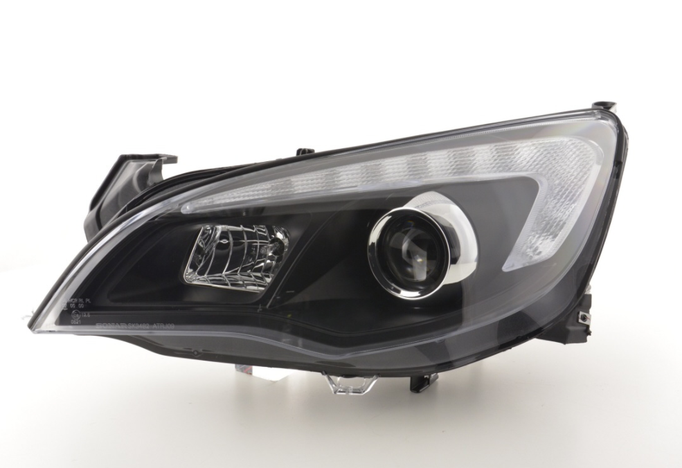 FK LED DRL Angel Eye Projektorscheinwerfer Opel Astra J 5-dr 09-12 schwarz LHD