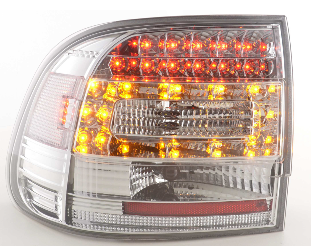 FK Pair LED DRL Lightbar REAR LIGHTS Porsche Cayenne 955 02-06 Chrome 9PA LHD