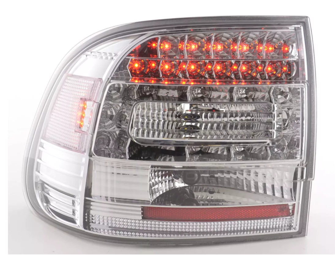 FK Pair LED DRL Lightbar REAR LIGHTS Porsche Cayenne 955 02-06 Chrome 9PA LHD