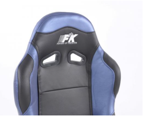FK Universal Full Bucket Seats & slide runners Black & Blue Carbon Lux Sports