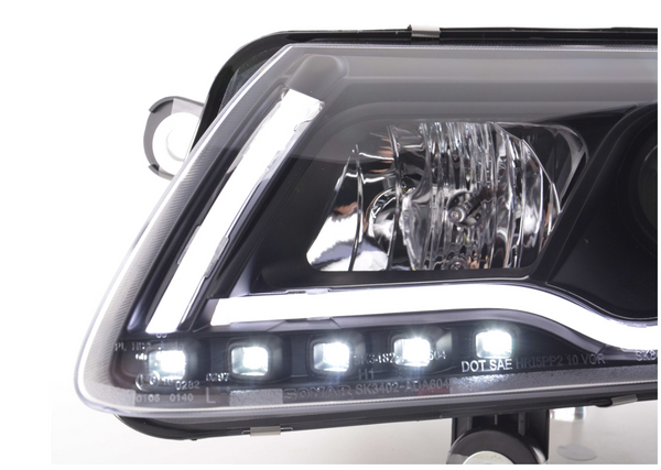 FK LED-Scheinwerfer LED DRL Projektor Audi A6 C6 4F 04-08 schwarz S6 S-Line LHD