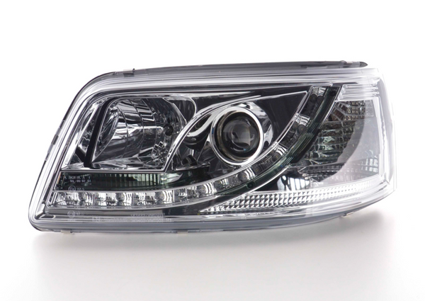 FK LED DRL Lightbar Headlights VW Bus Transporter Van Camper T5 03-09 chrome LHD