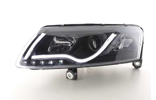 FK LED-Scheinwerfer LED DRL Projektor Audi A6 C6 4F 04-08 schwarz S6 S-Line LHD