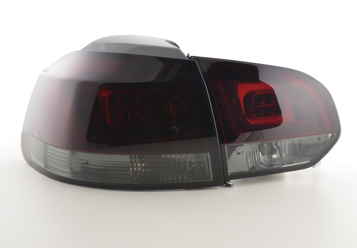 FK Set VW GOLF MK6 6 08-12 1K LED Lightbar REAR LIGHTS BLACK SMOKE Red RHD