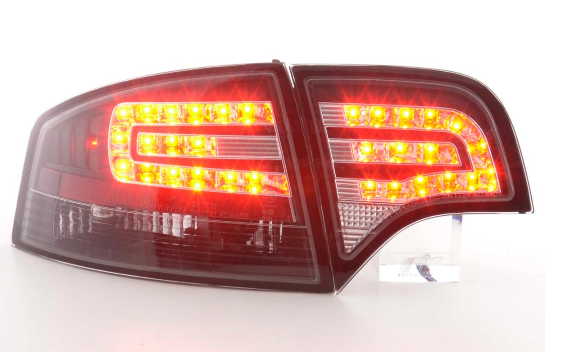 FK Paar Set LED-Hecklichtleiste DRL-Leuchten Audi A4 Avant B6 8E 04-07 schwarz S4 LHD