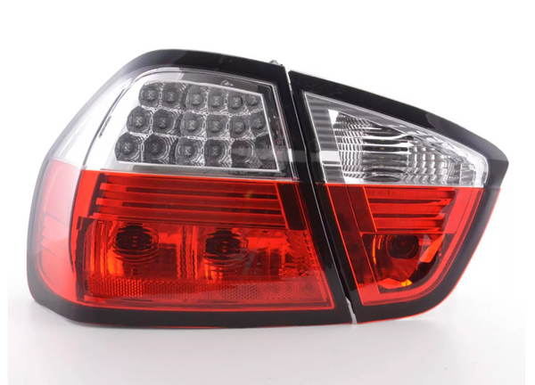 FK Set LED REAR LIGHTS BMW E90 E91 3 SERIES SEDAN SALOON 05-08 clear / red LHD 320 330 335 M3