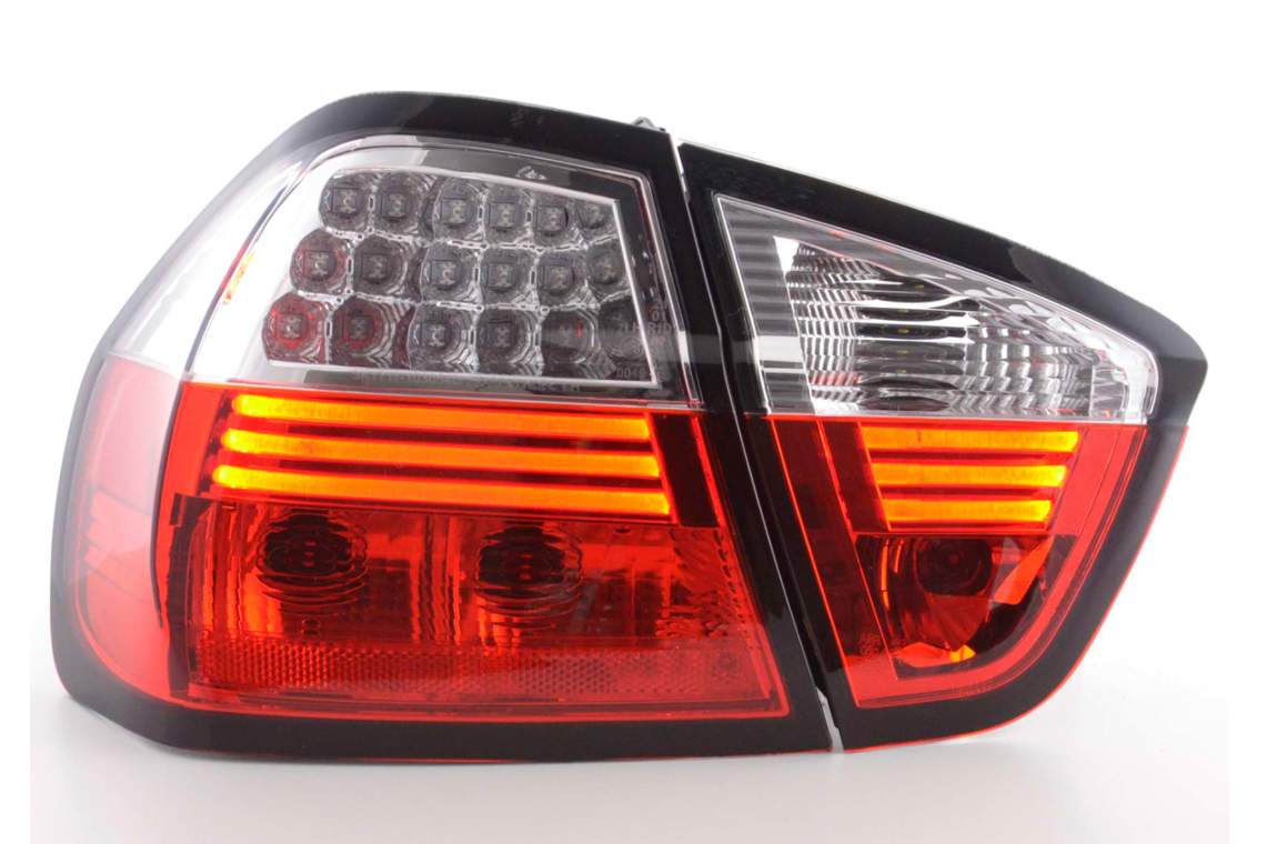 FK Set LED REAR LIGHTS BMW E90 E91 3 SERIES SEDAN SALOON 05-08 clear / red LHD 320 330 335 M3