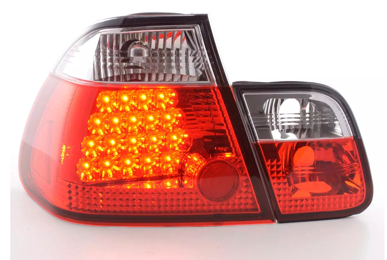 FK Pair LED Light Bar REAR LIGHTS BMW E46 Saloon E46 01-05 Clear Red M3 325 330