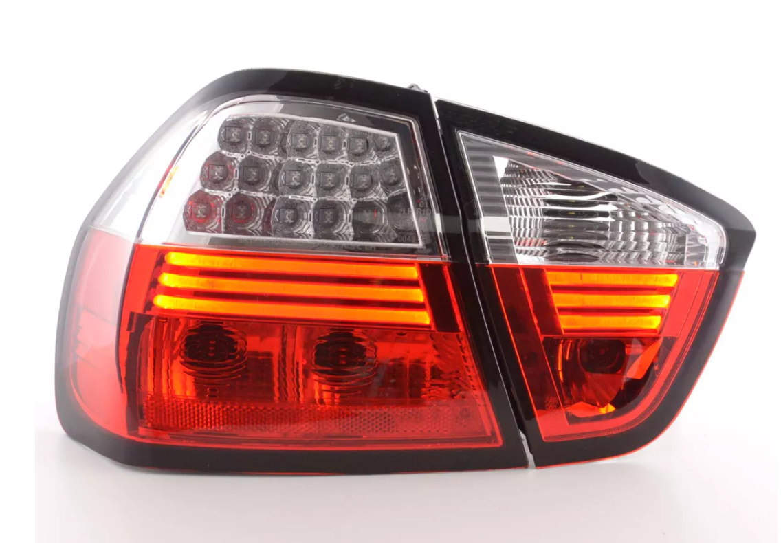 FK Set LED REAR LIGHTS BMW E90 E91 3 SERIES SEDAN SALOON 05-08 clear / red LHD 320 330 335 M3