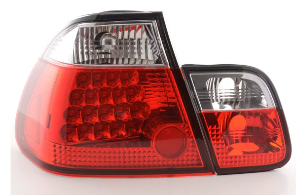 FK Paar LED-Lichtleiste, Rücklichter, BMW E46 Limousine, E46 01–05, transparentes Rot, M3 325 330