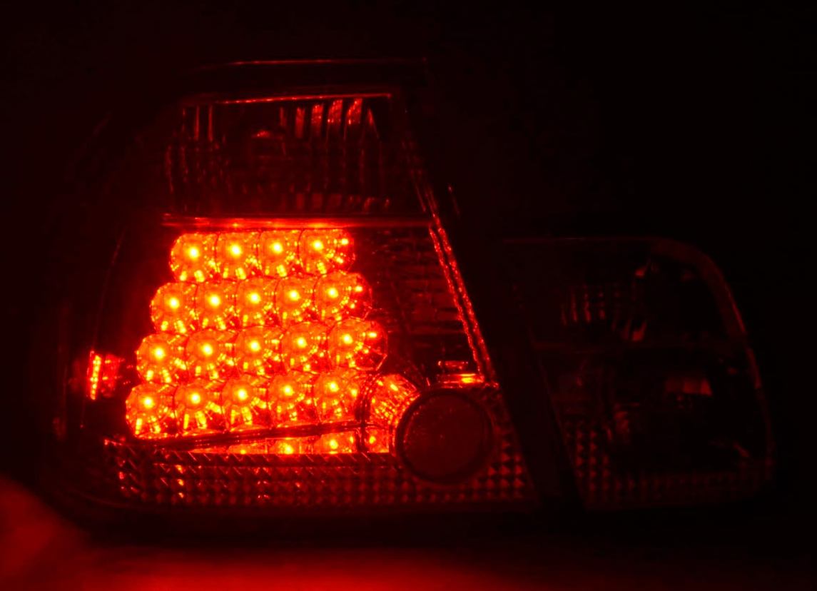 FK Paar LED-Lichtleiste, Rücklichter, BMW E46 Limousine, E46 01–05, transparentes Rot, M3 325 330