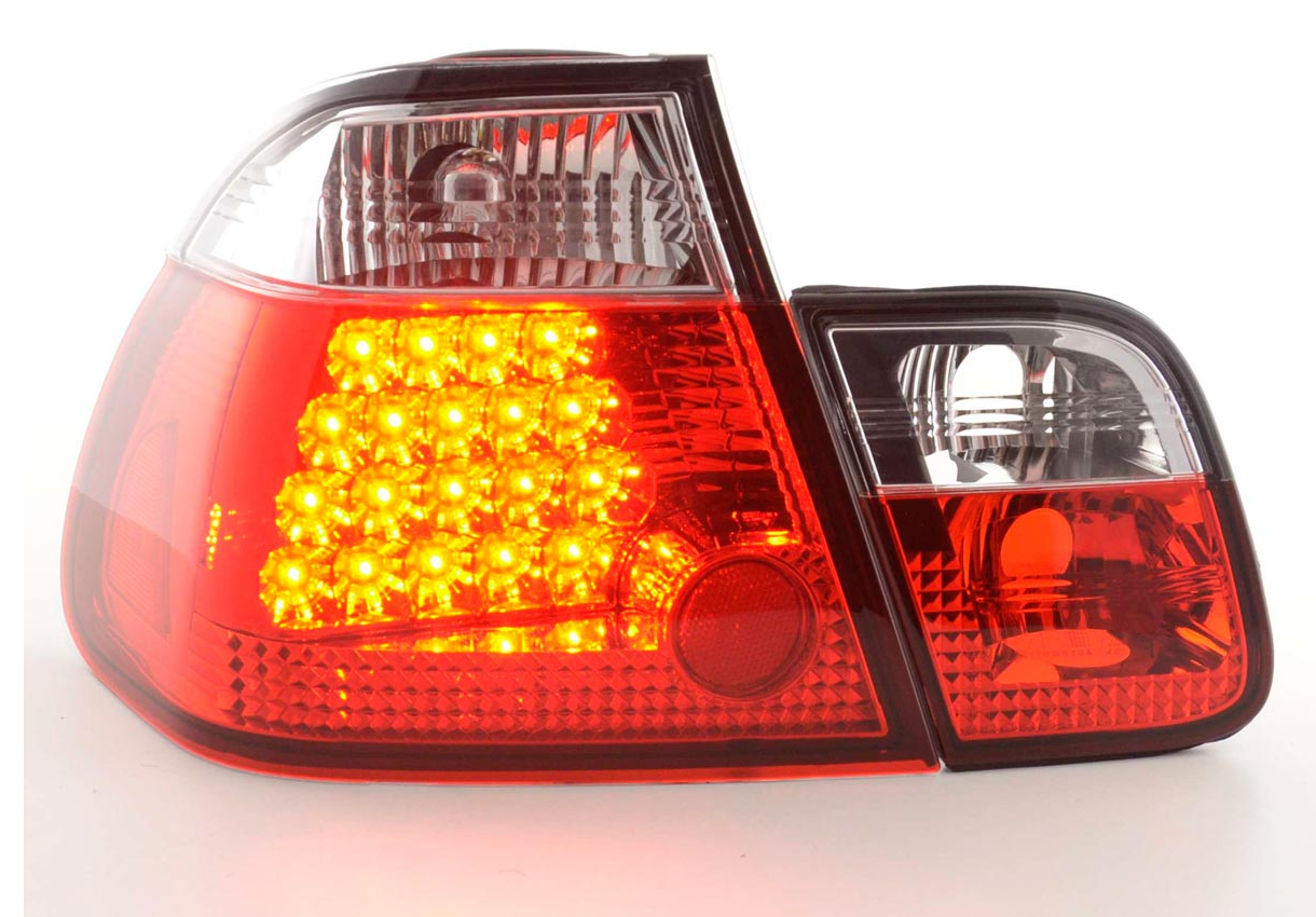 FK Paar LED-Lichtleiste, Rücklichter, BMW E46 Limousine, E46 01–05, transparentes Rot, M3 325 330