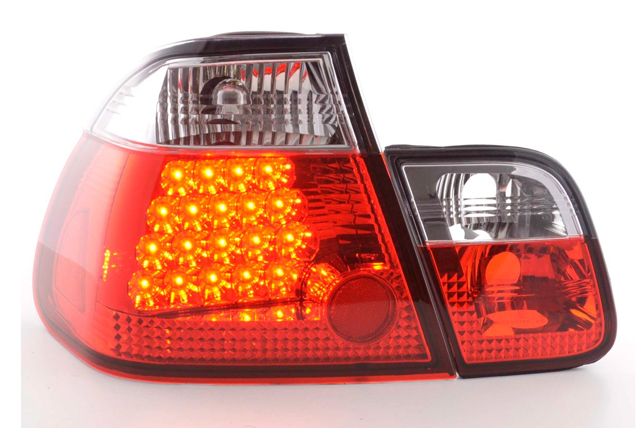 FK Paar LED-Lichtleiste, Rücklichter, BMW E46 Limousine, E46 01–05, transparentes Rot, M3 325 330