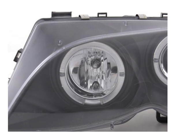 FK Pair LED DRL Projector headlights BMW 3-series E46 Limo Touring 02-05 black