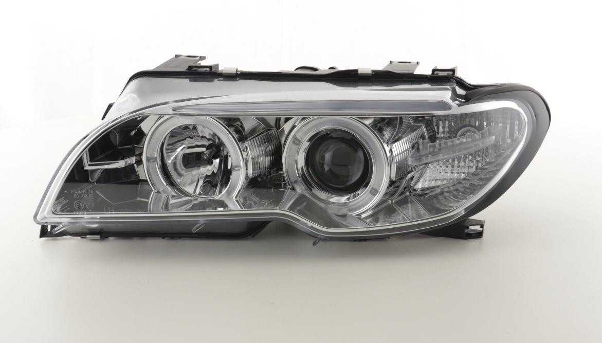 FK Set LED DRL Devil Halo Eye Headlights BMW E46 Coupe Cabrio 03-05 LHD M3