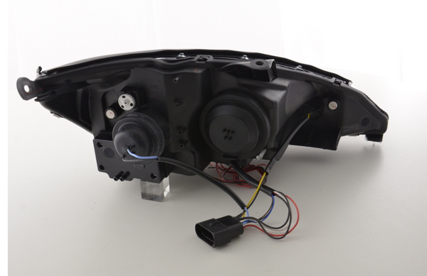 FK LED DRL Angel Eye Projektorscheinwerfer Ford Focus 00-04 schwarz C170 MK1 LHD