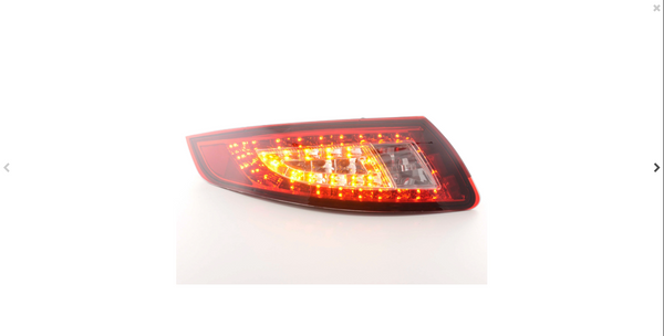 FK Pair LED Rear Lights Porsche 911 type 997 05-09 red / clear Left hand drive