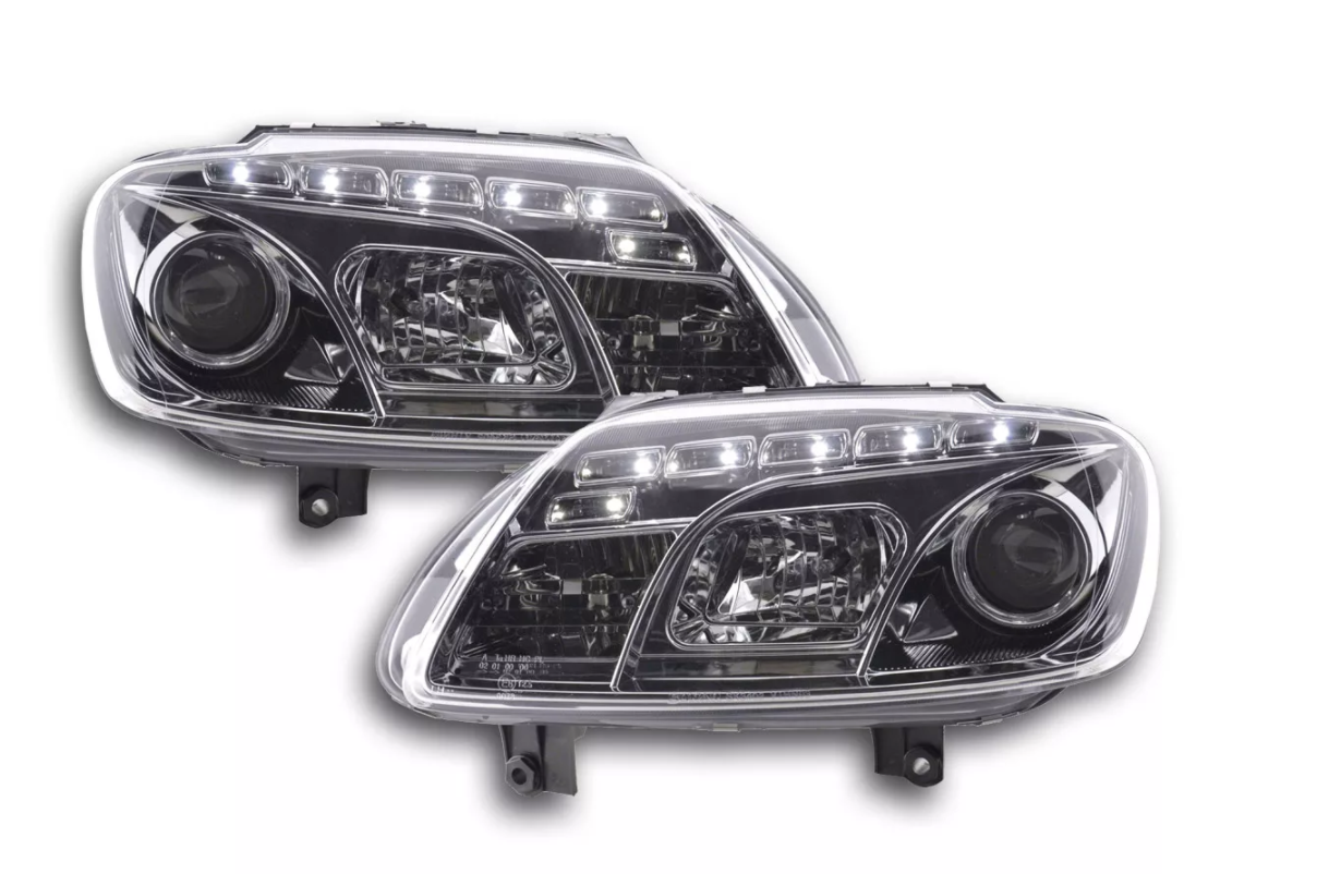 FK LED DRL Angel Eye Projector Headlights VW Touran Type 1T VW Caddy 2K 03+