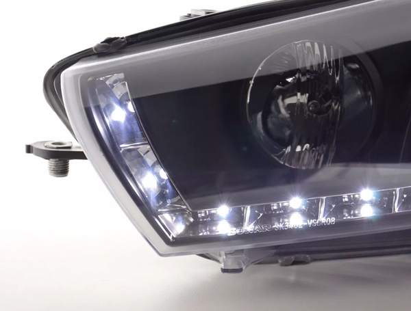 FK Paar LED DRL Lichtleiste Scheinwerfer Lichtleiste VW Scirocco 3 Mk3 13 08+ schwarz