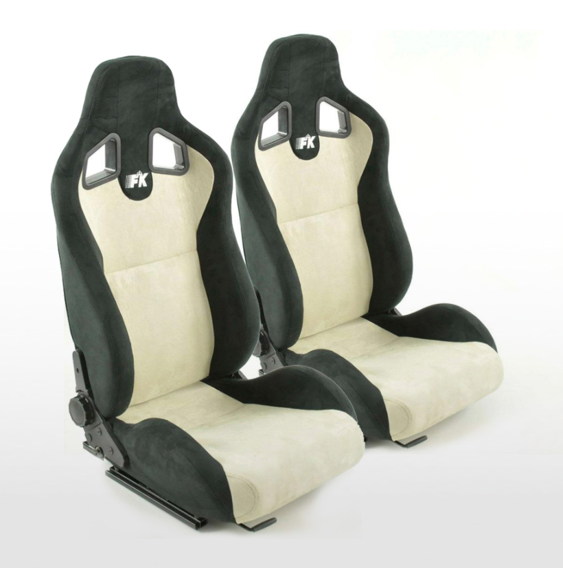 FK Universal Motorsport Recline Bucket Seats Creme/Grau Auto 4x4 90 110 T4 T5