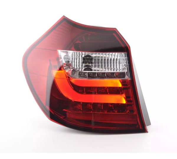 FK Set BMW 1 series E87 / E81 3/5 dr 07-11 Clear RED LED LIGHTBAR REAR LIGHTS