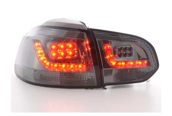 FK Set VW GOLF MK6 MK 6 08-12 1K LED REAR LIGHTS LAMPS TAIL BLACK LHD Smoke