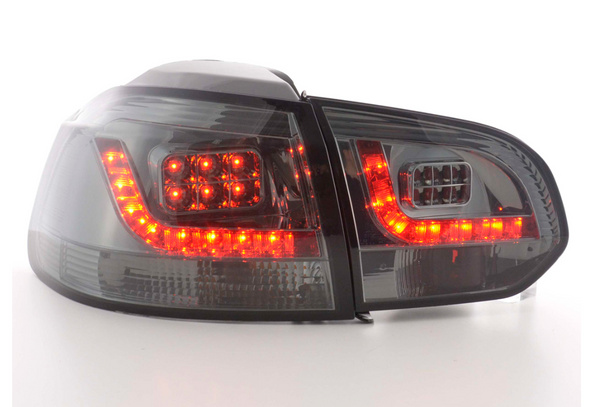 FK Set VW GOLF MK6 MK 6 08-12 1K LED REAR LIGHTS LAMPS TAIL BLACK LHD Smoke