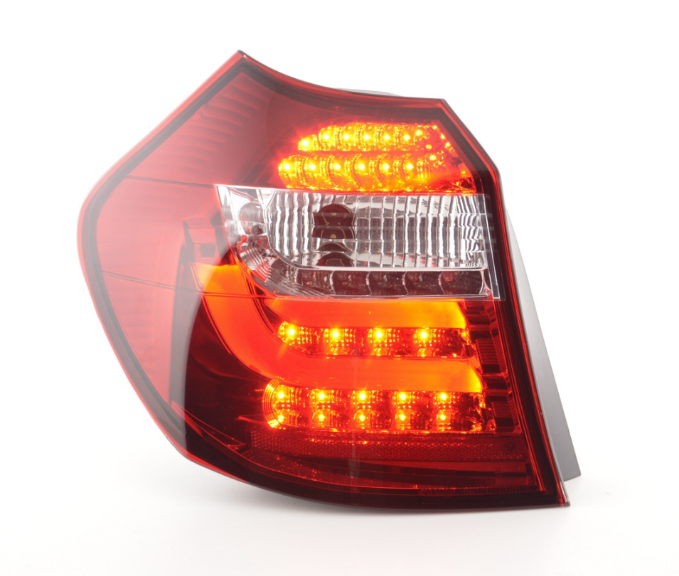 FK Set BMW 1er E87 / E81 3/5 dr 07-11 Klare rote LED-Lichtleisten-Rückleuchten