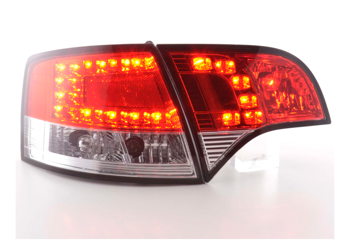 FK Set Audi A4 Avant type 8E 04-08 red / clear LED REAR Lights DRL Lightbar