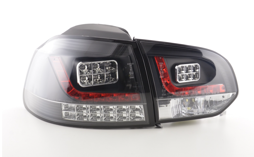 FK Set VW GOLF MK6 6 08-12 1K LED REAR LIGHTS Lightbar BLACK SMOKE RHDAuto &amp; Motorrad: Teile, Auto-Ersatz- &amp; -Reparaturteile, Lichter &amp; Leuchten!