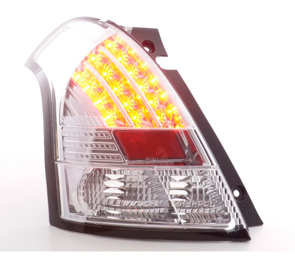 FK Pair Set LED Rear lights Suzuki Swift MZ EZ 04-10 clear chrome LHD