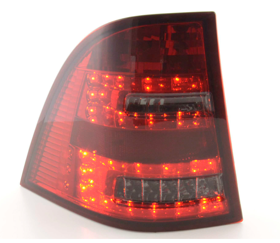 FK Pair LED Rear lights Mercedes M-Class W163 98-05 red / black plug & play