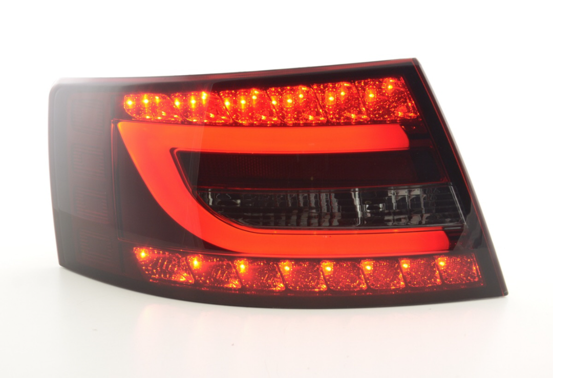 FK LED Lightbar DRL Rear Lights Audi A6 Saloon Black C6 4F 04-08 Lightbar LHD S6