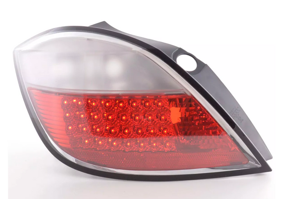 FK Automotive Pair LED Rear Lights Opel Astra H 5-door 04+ red clear OPC LHD