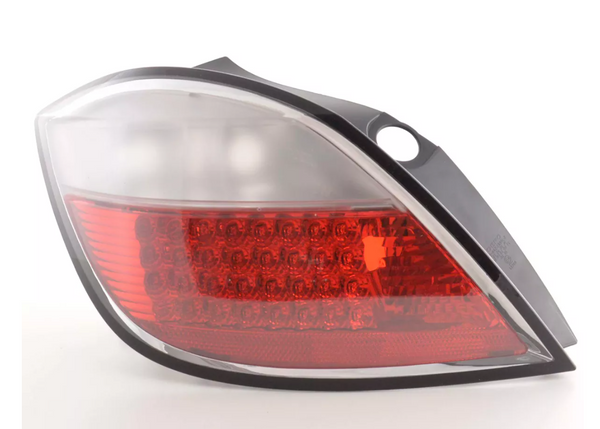 FK Automotive Pair LED Rear Lights Opel Astra H 5-door 04+ red clear OPC LHD