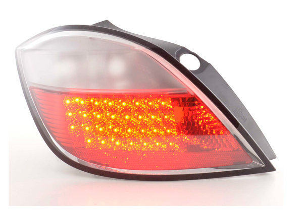 FK Automotive Pair LED Rear Lights Opel Astra H 5-door 04+ red clear OPC LHD