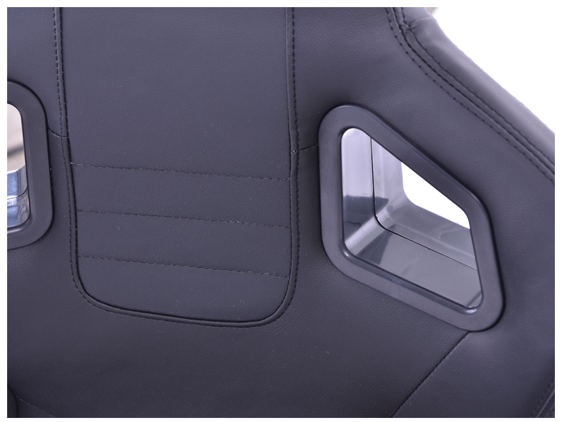 FK Universal Premium Sports Bucket Seats Black Silver Hex Stitch with univ slide