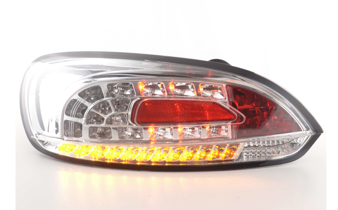 FK Pair LED REAR LIGHTS Lightbar DRL VW Scirocco 3 MK3 13 08+ Chrome LHD